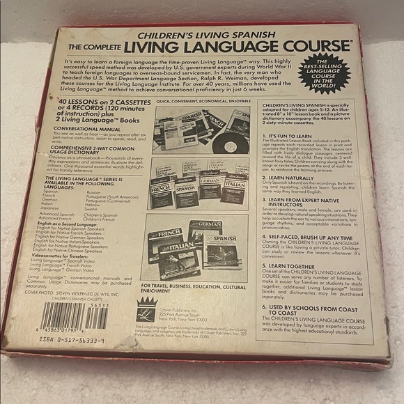 Children's Living Spanish Language picture dictionary illustrated lesson book - Picture 15 of 15